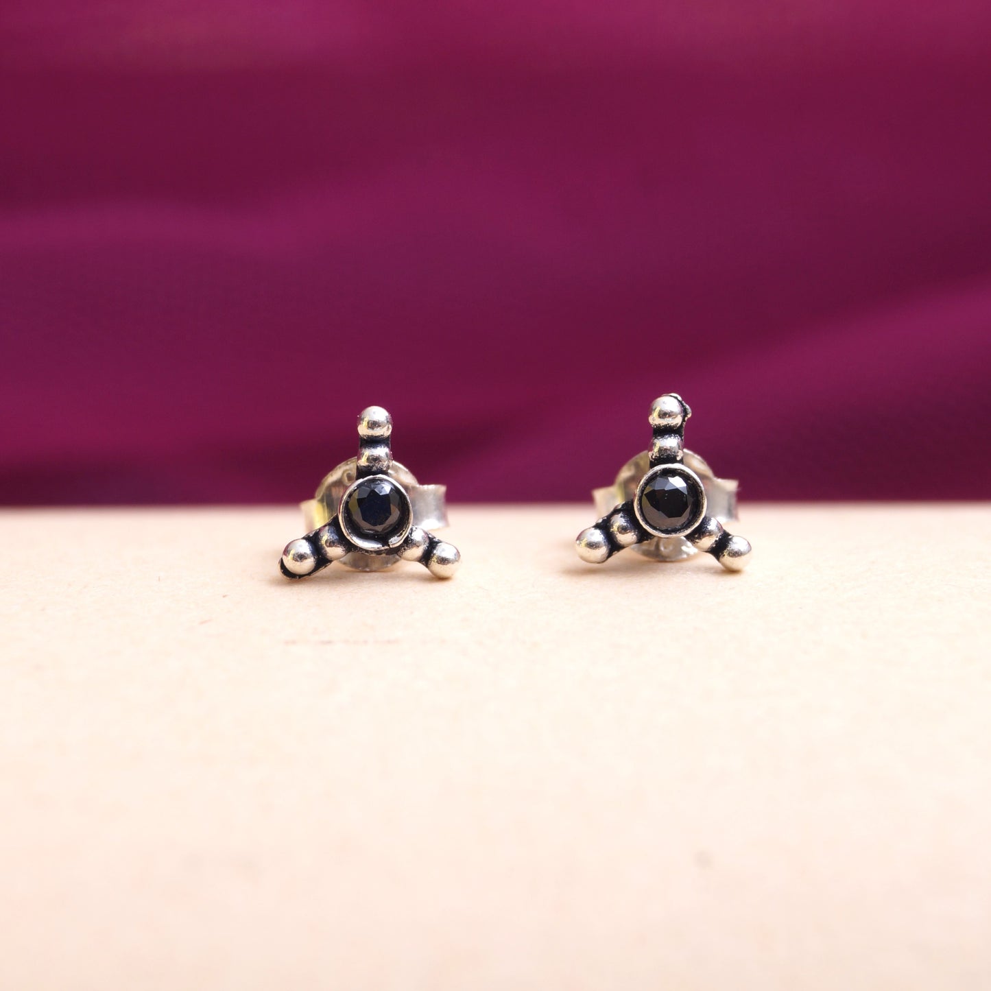 925 Sterling Silver Tiny Stud Earrings for Babies, Kids & Girls (3 to 10 years)