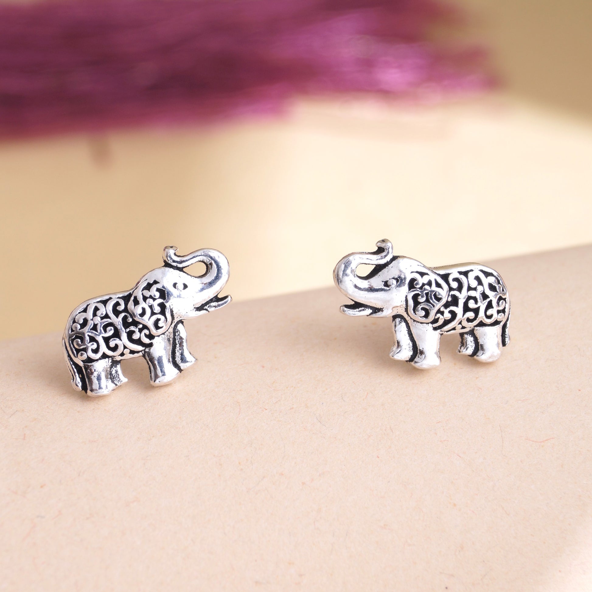 oxidised earring silver