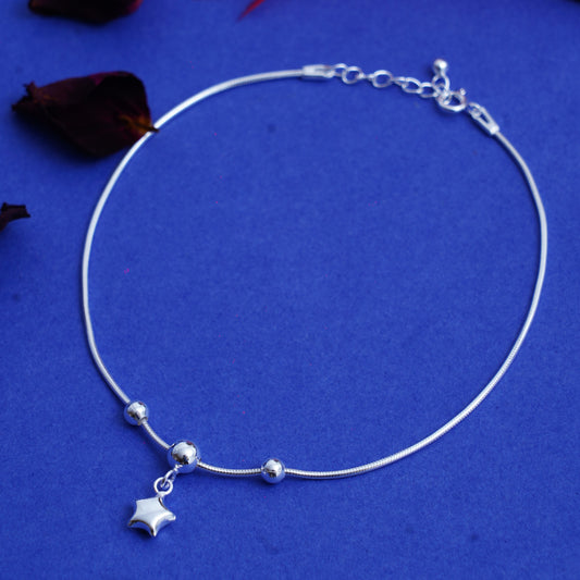 silver anklet for Girls