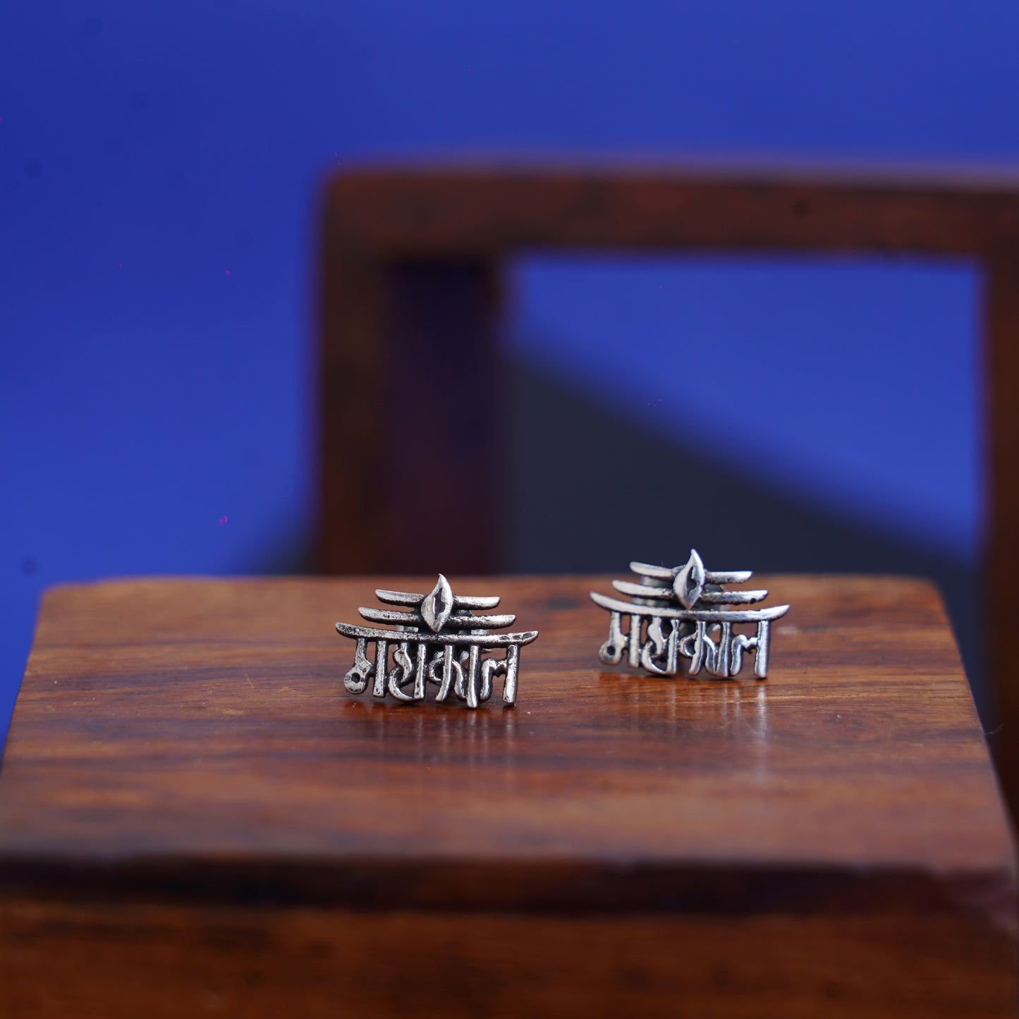Silver Mahakal Studs
