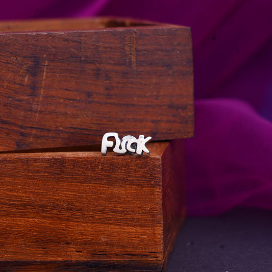 Sterling Silver 925 fcuk Earring Studs For Men