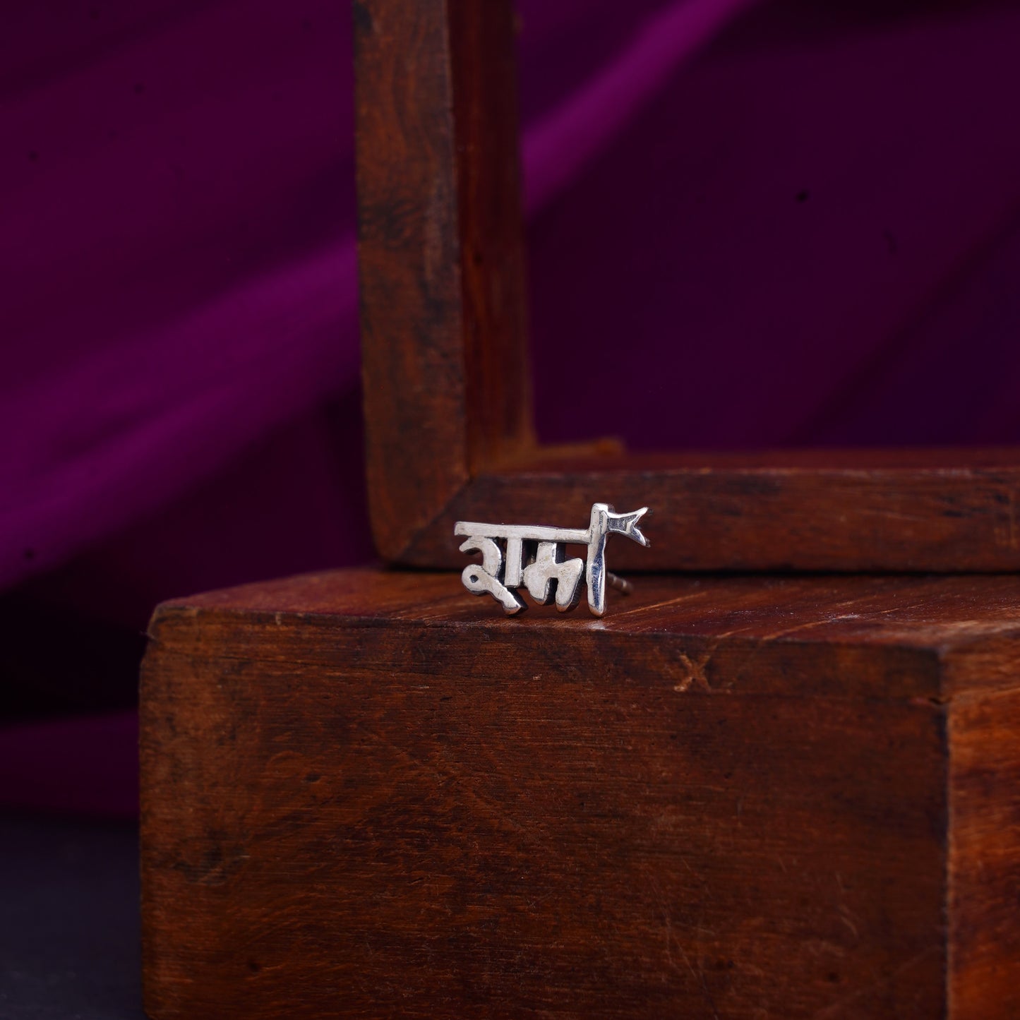 Silver Ram Earring Studs for Men