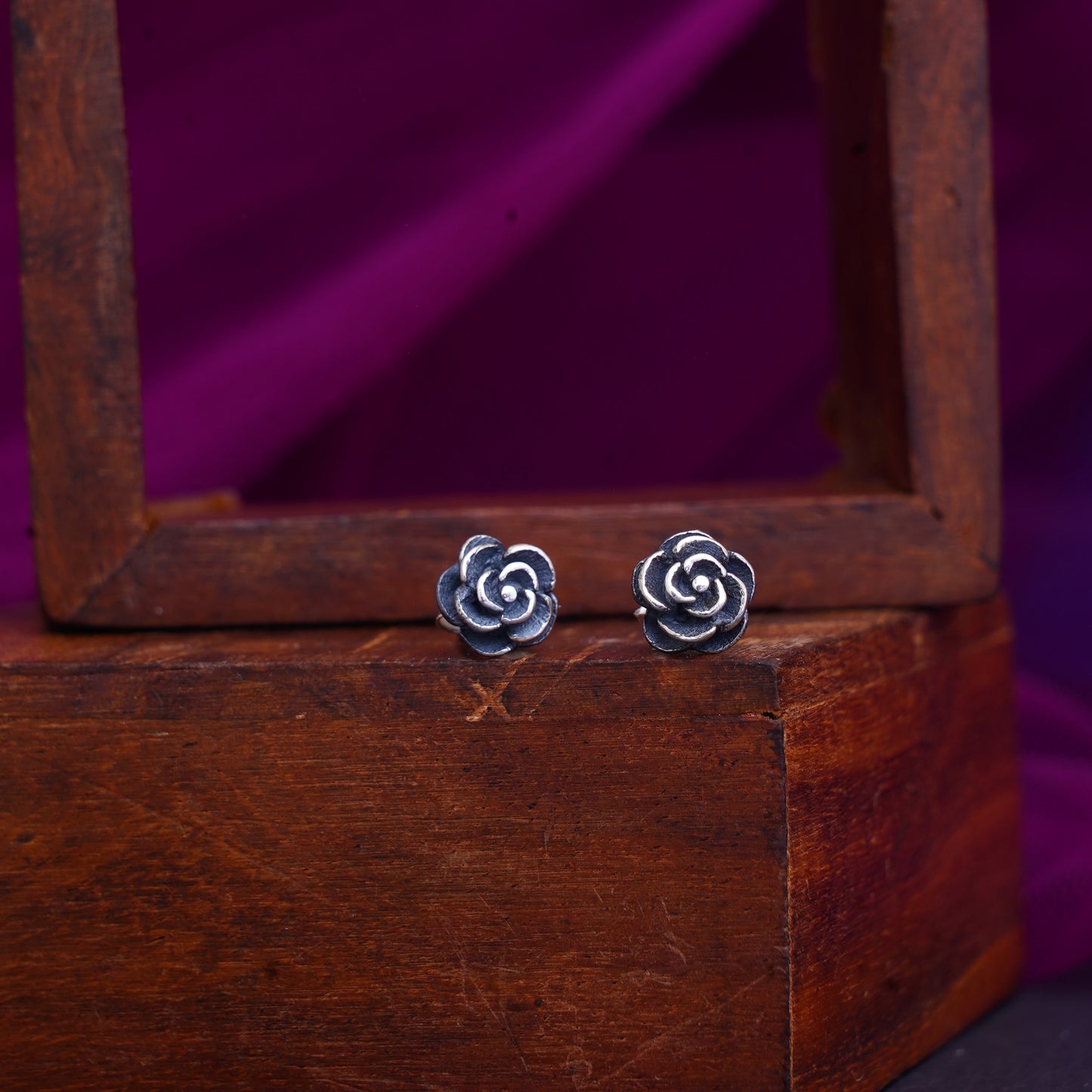 Sterling Silver 925 Hallmarked Flower Earring Studs For women & Girls