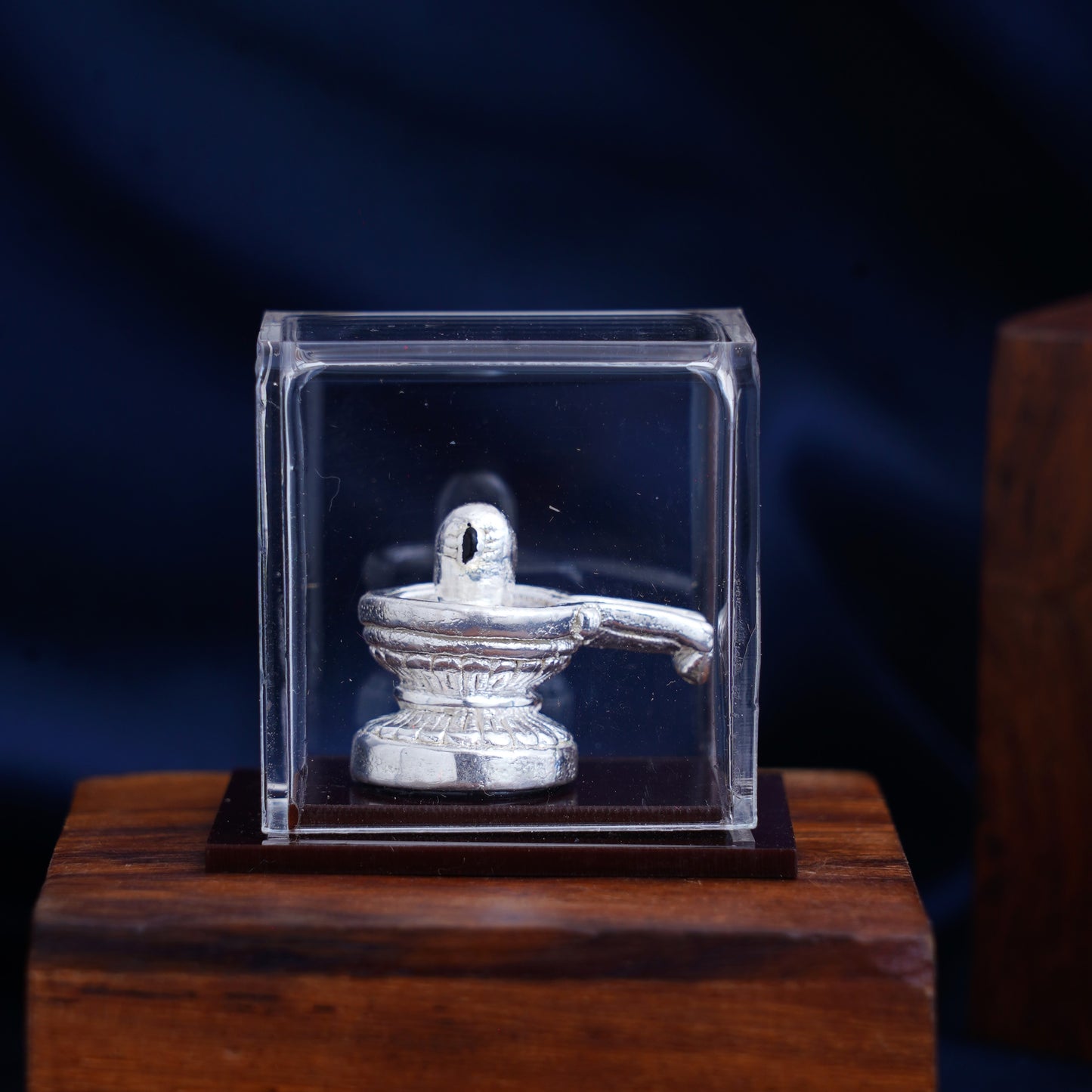 Silver Hollow Shivling Murti for Home Temple and Pooja Room