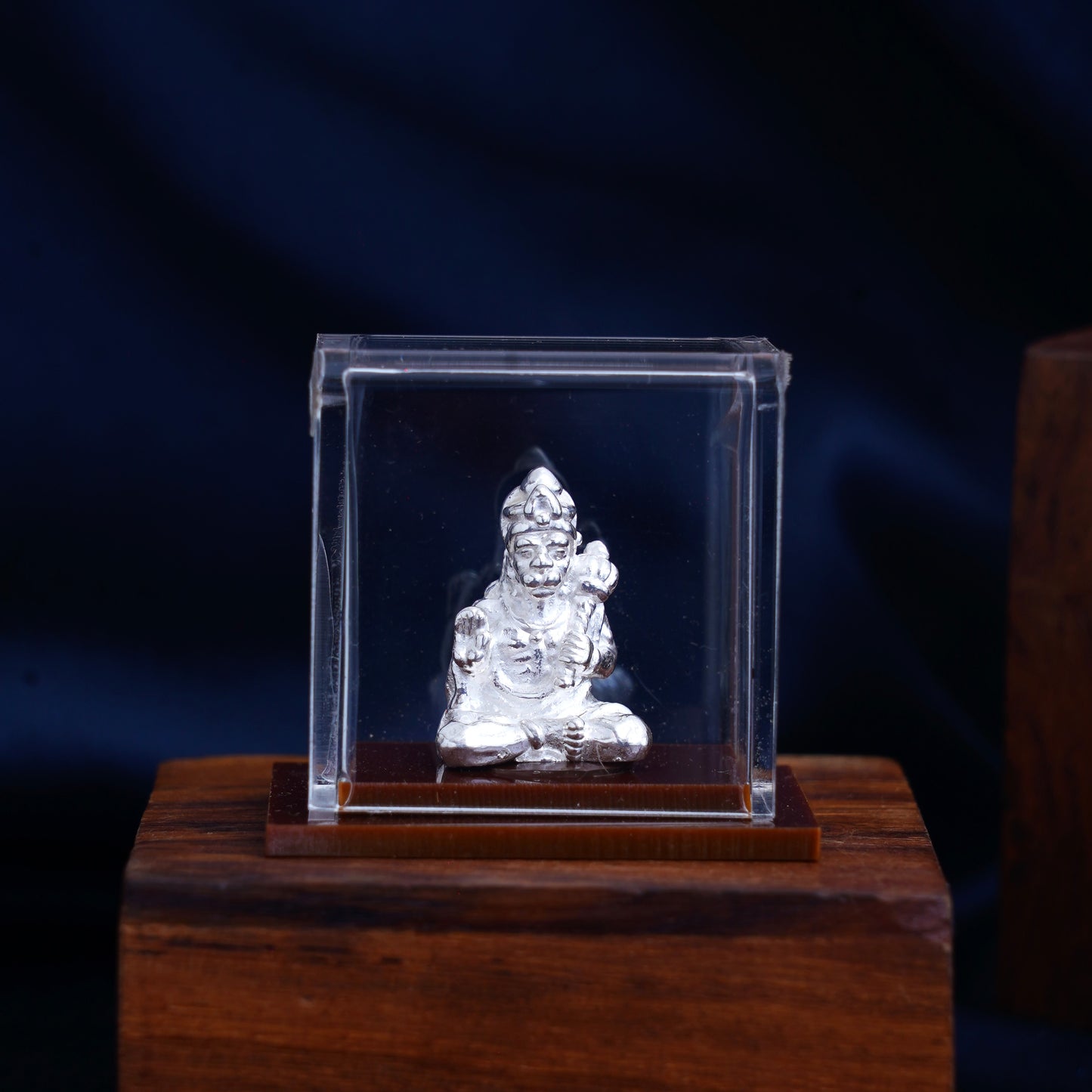 Silver Hollow Lord Hanuman Ji Murti for Home Temple and Pooja Room