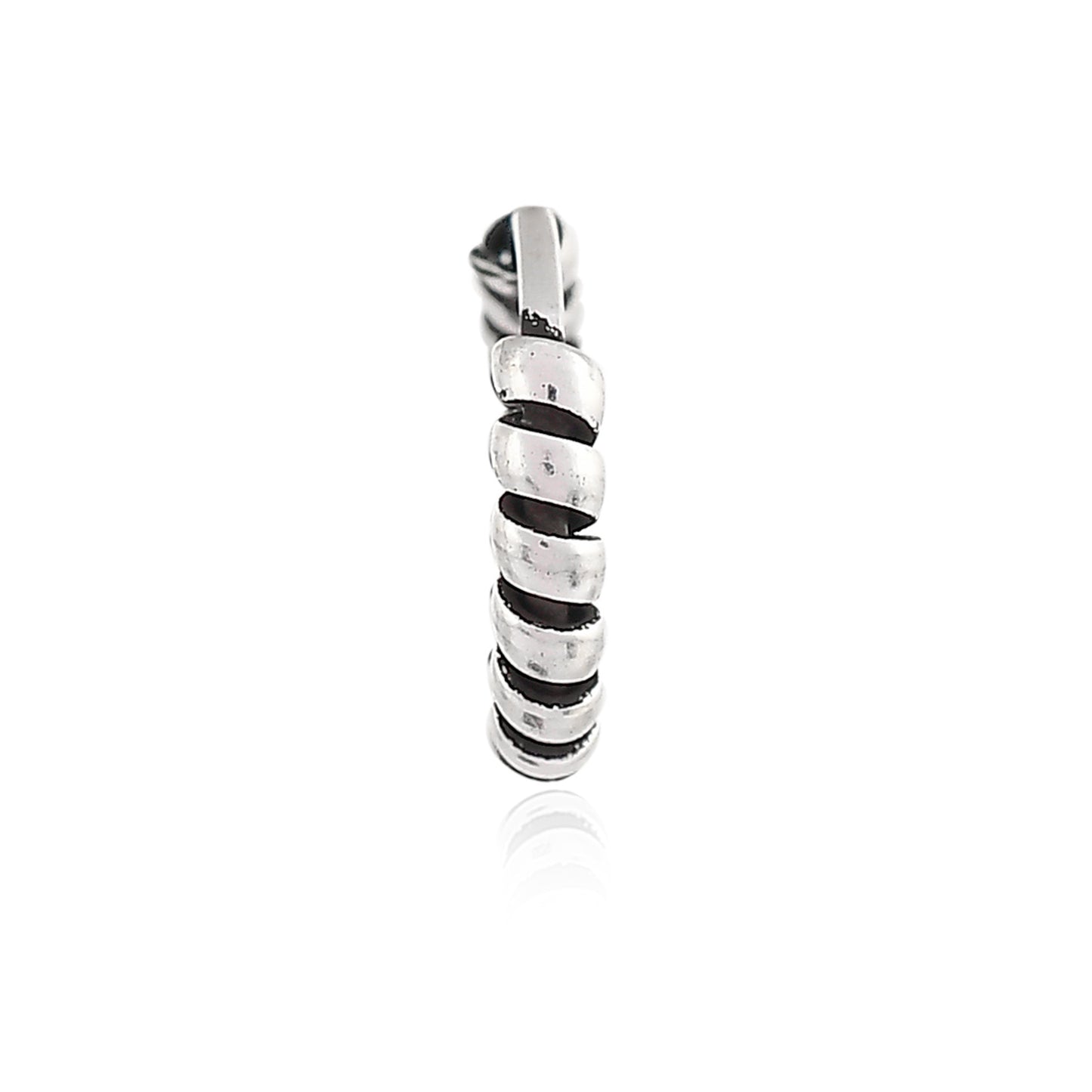 Sterling Silver 925 Oxidized Nose Ring - 10mm
