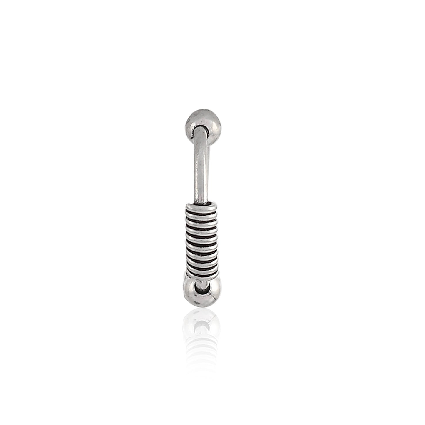 Sterling Silver 925 Oxidized Nose Ring - 10mm
