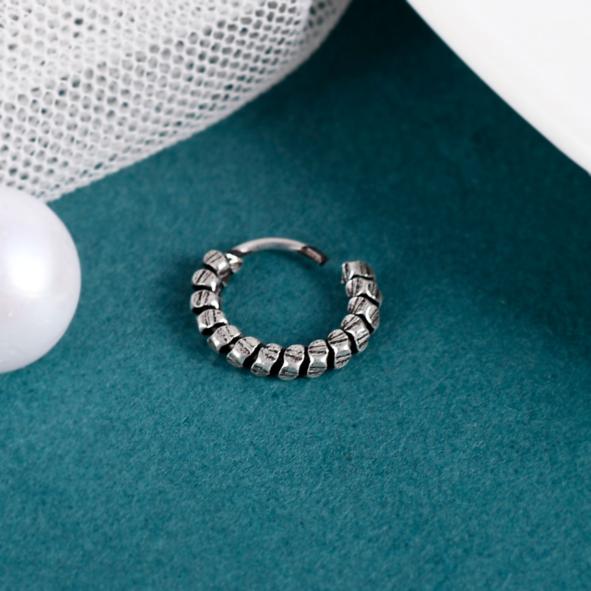 silver nose ring