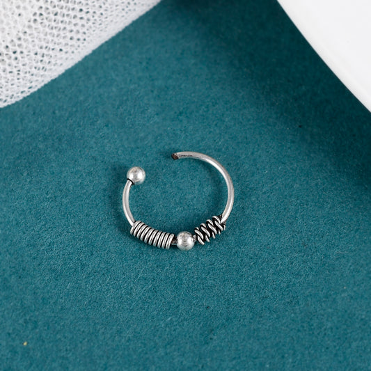 silver nose ring