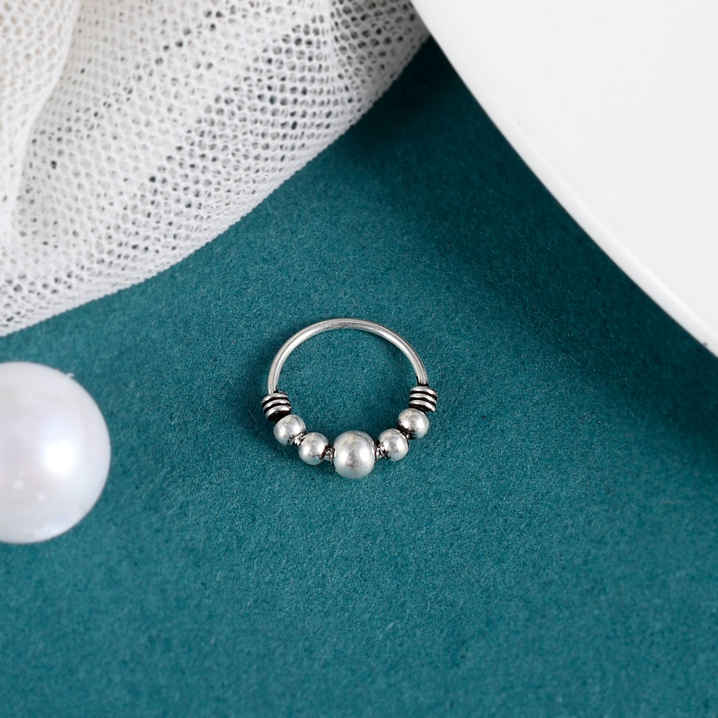 silver nose ring