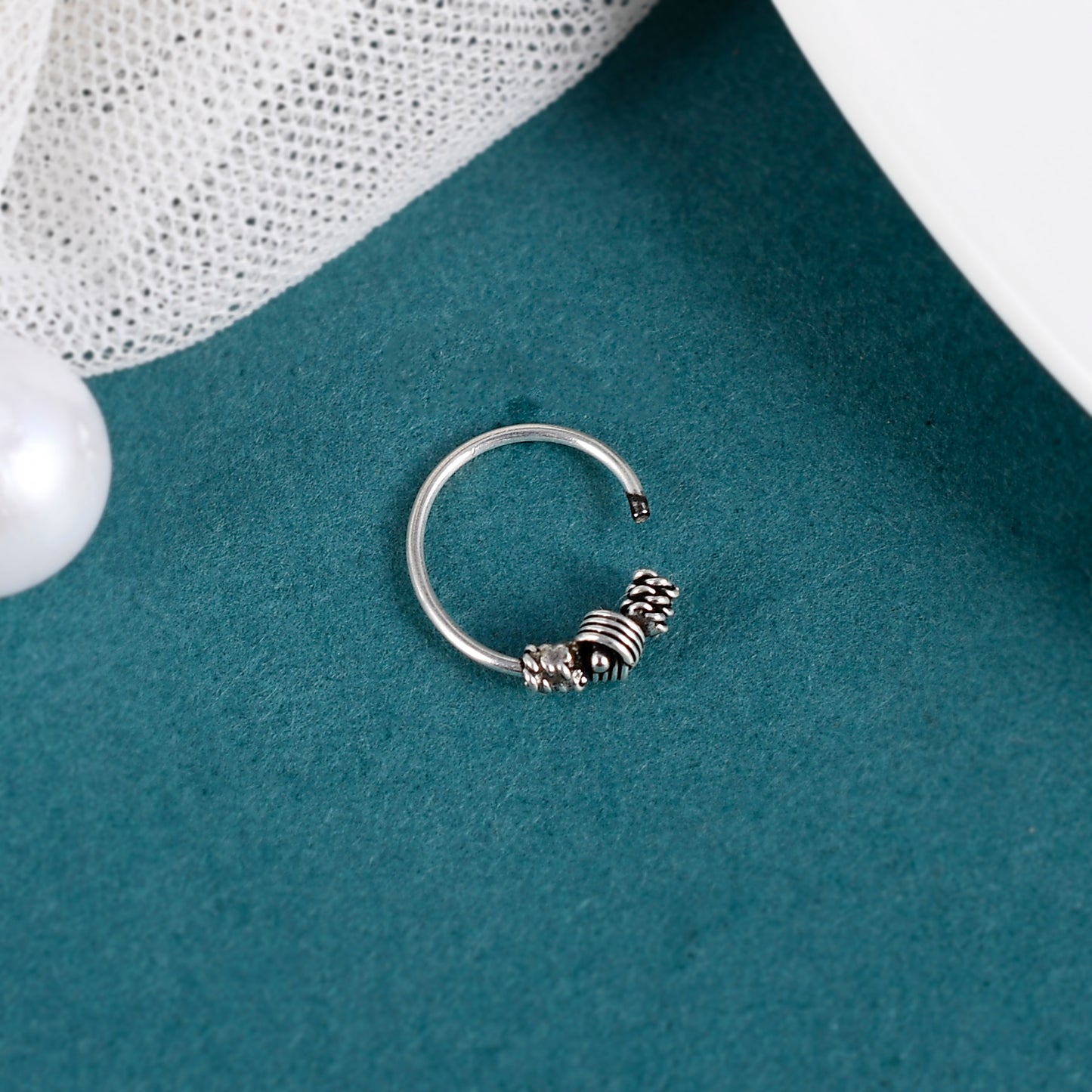 silver nose ring