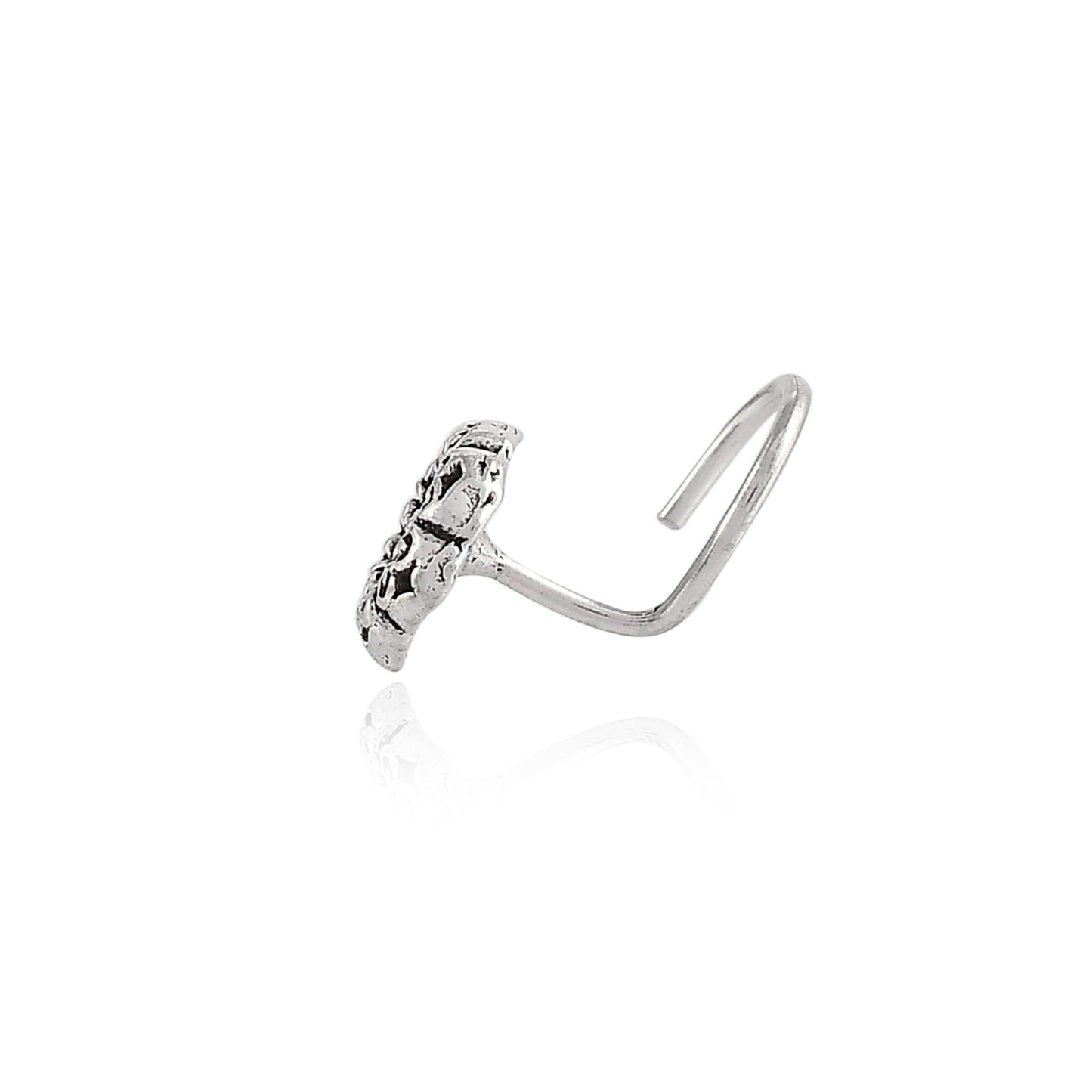 Sterling Silver 925 Oxidized Nose Pin For Women
