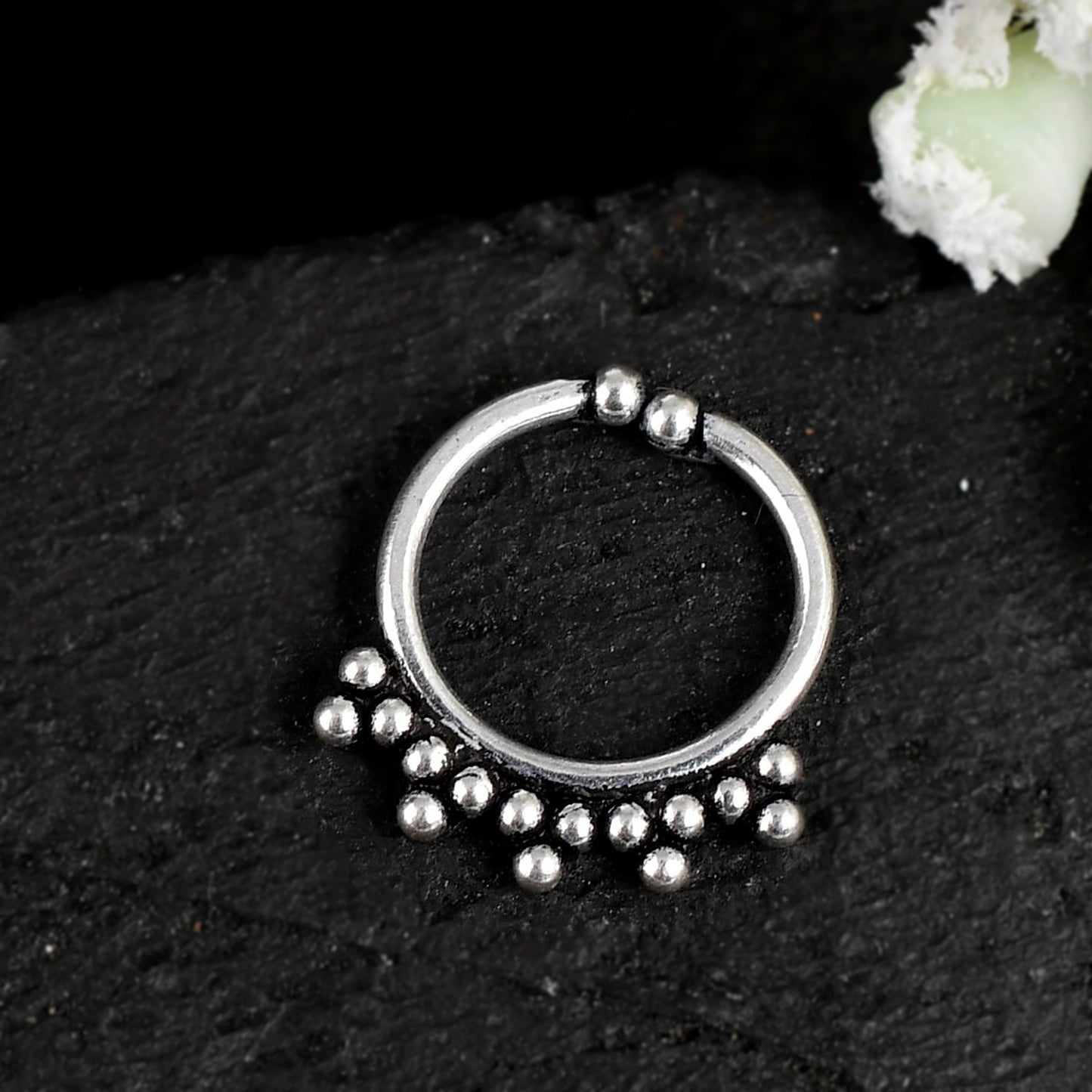 Sterling Silver 925 Septum Nose Ring For Non Pierced nose