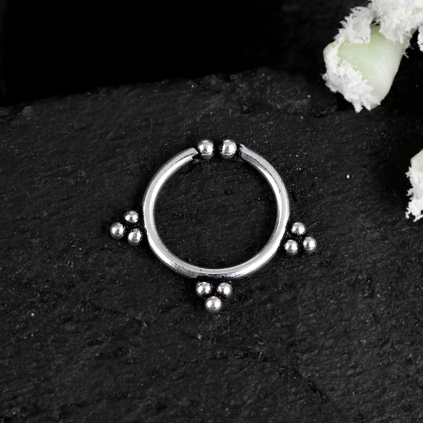 Sterling Silver 925 Septum Nose Ring For Non Pierced nose