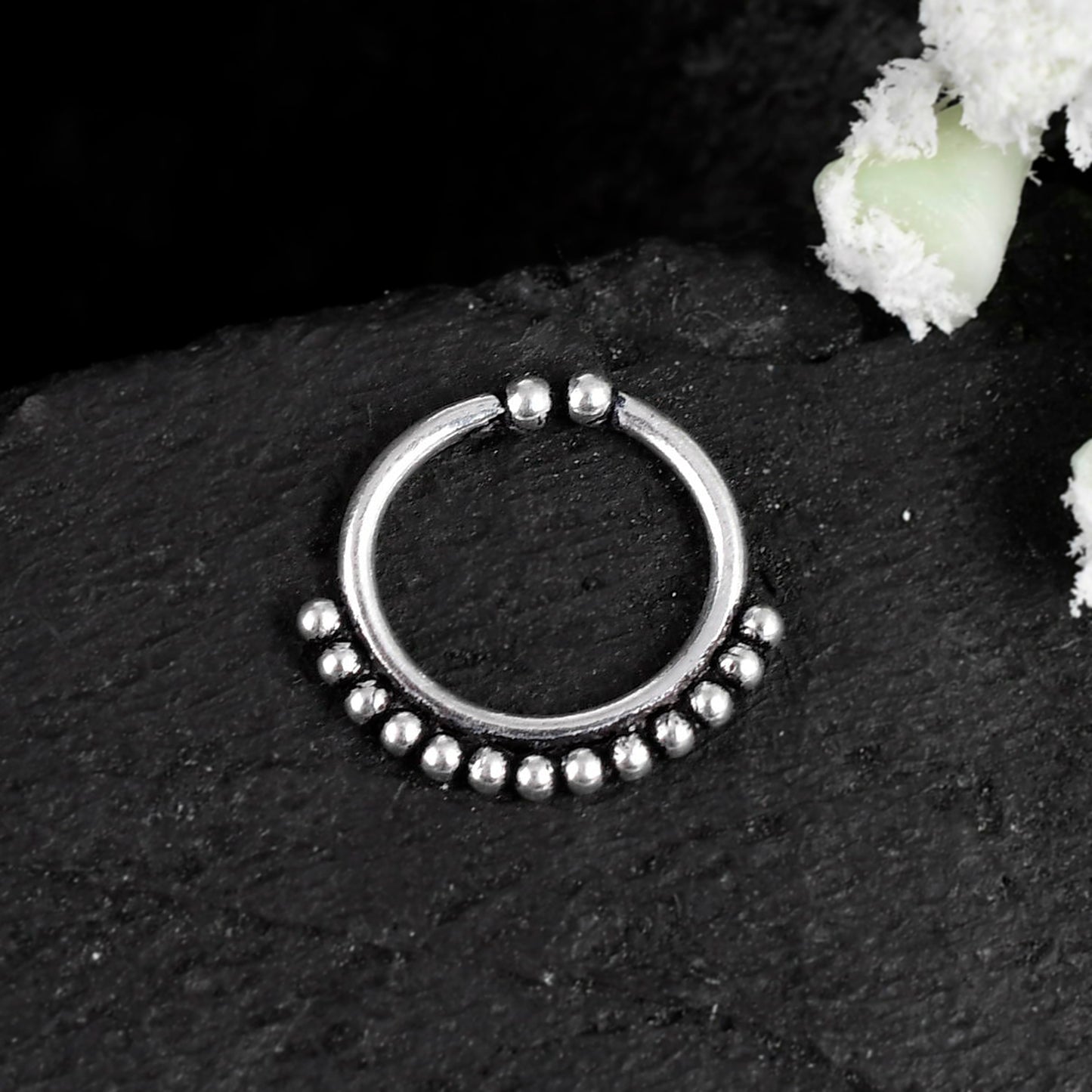 Sterling Silver 925 Septum Nose Ring For Non Pierced nose