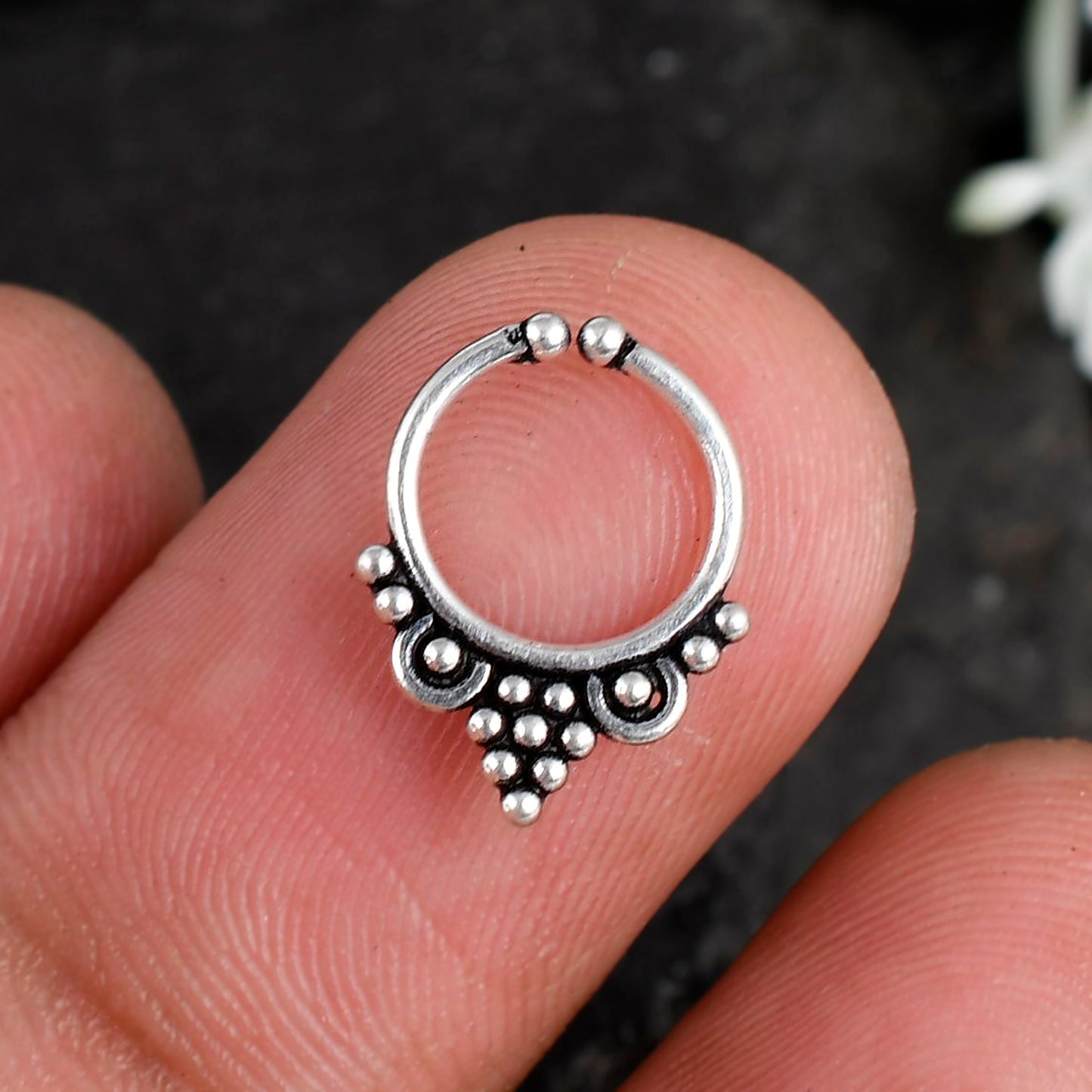 silver septum ring