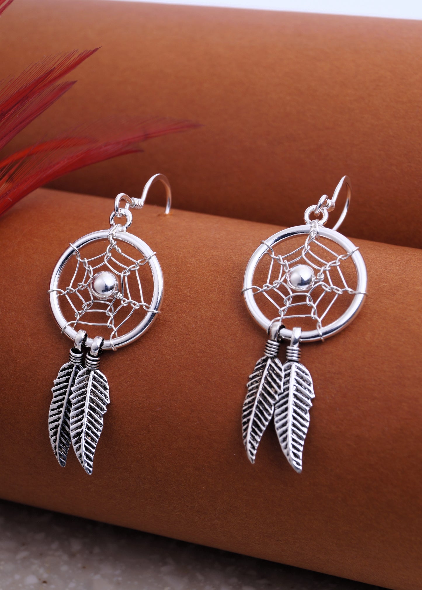 silver jhumka earrings