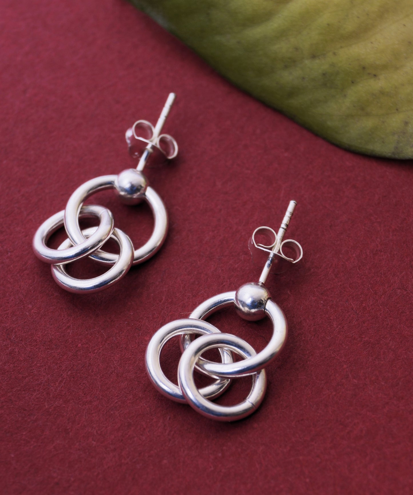 silver drop earring