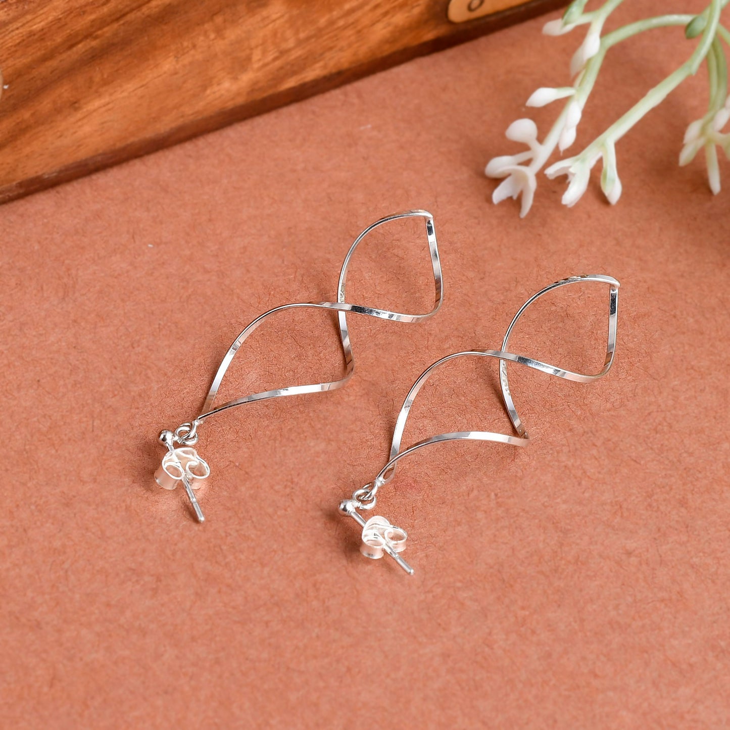 silver dangle earring