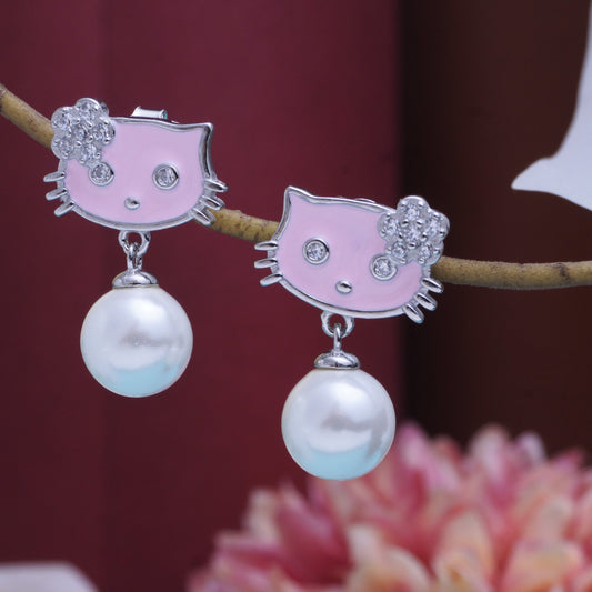 silver earring girls