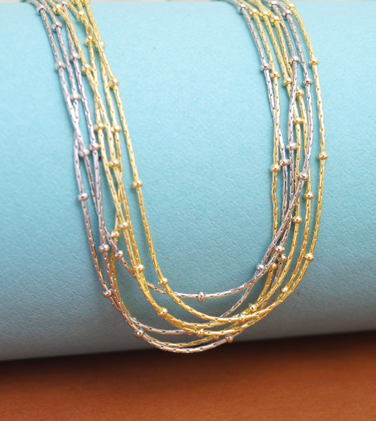 silver & gold plated chain