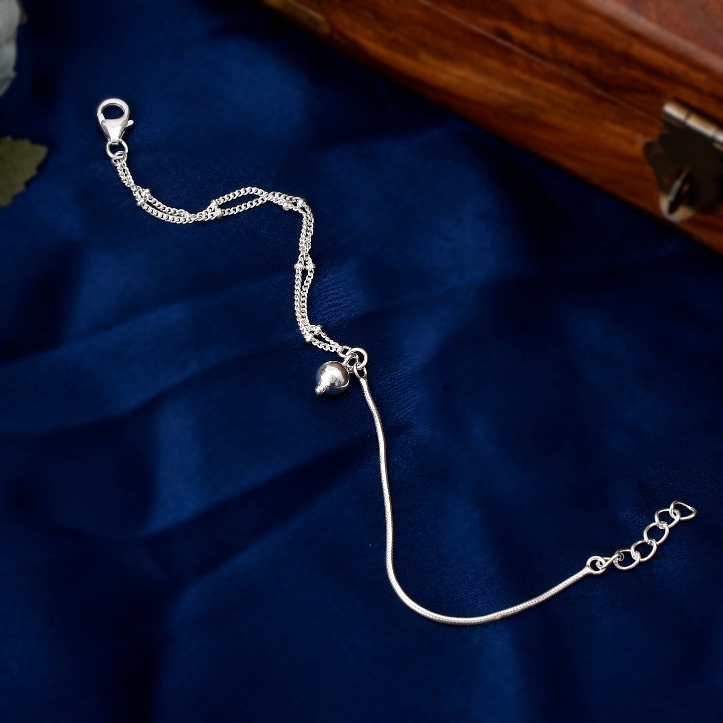 silver charm bracelet women