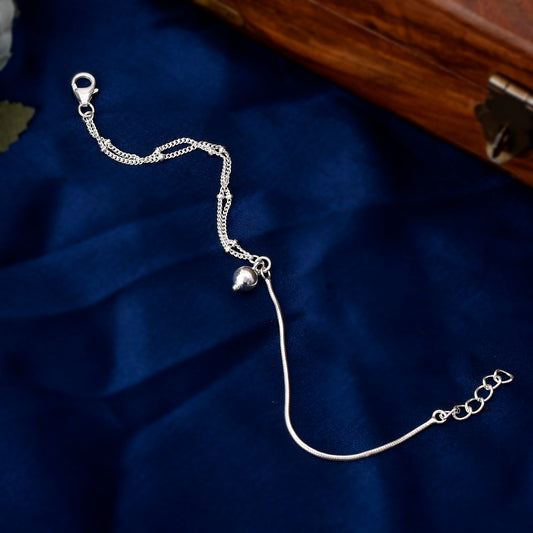 silver charm bracelet women