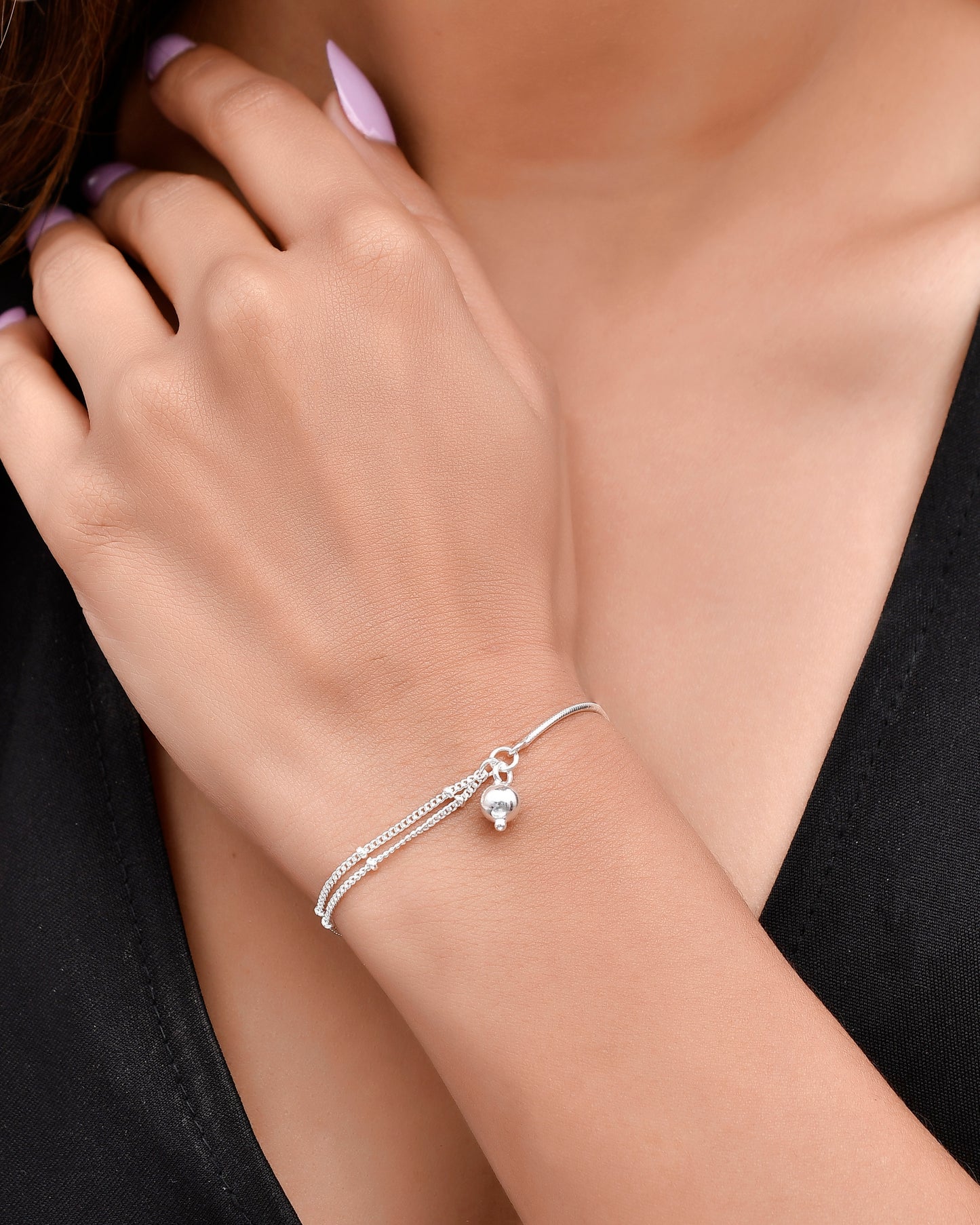 cute silver bracelet for girls