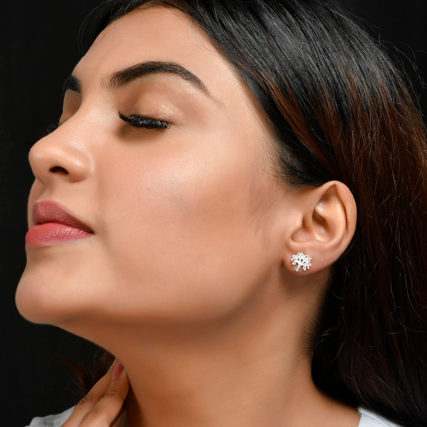 Sterling Silver 925 Tree of Life Earring Stud For Women & Girls