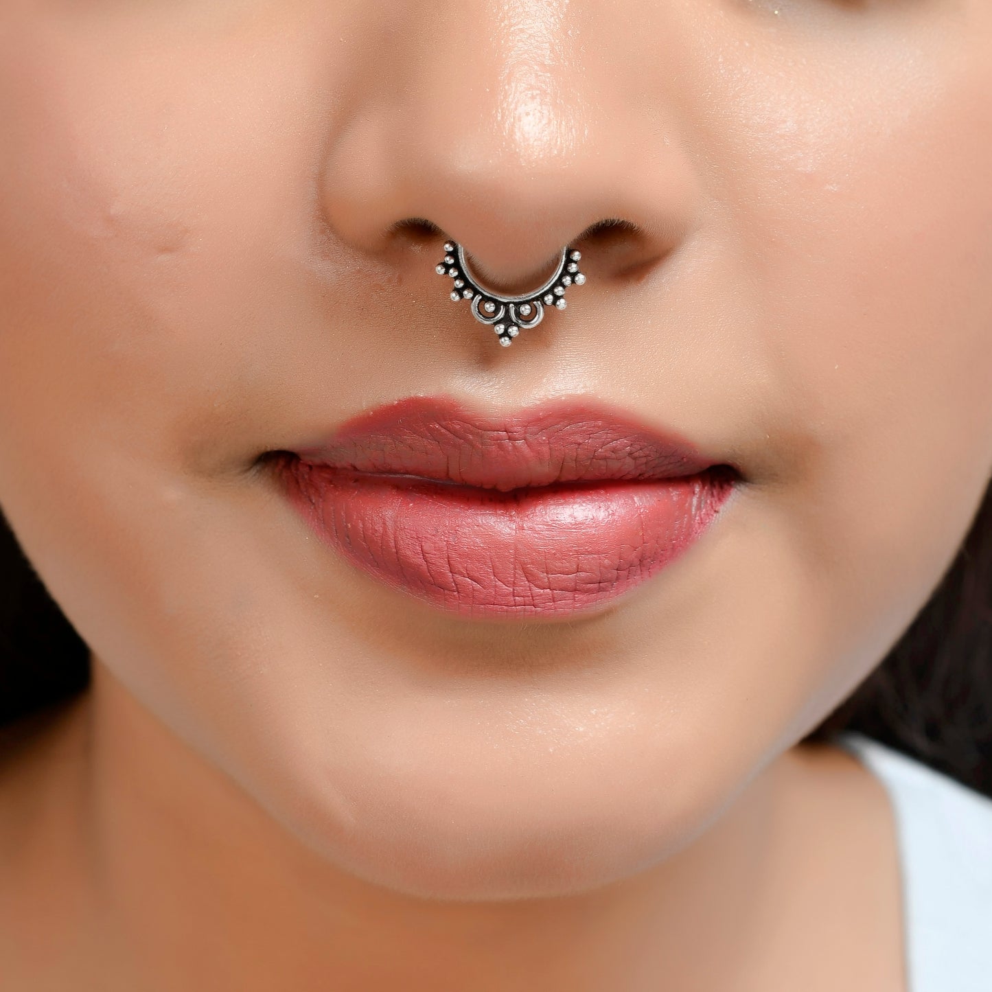 Sterling Silver 925 Septum Nose Ring For Non Pierced nose