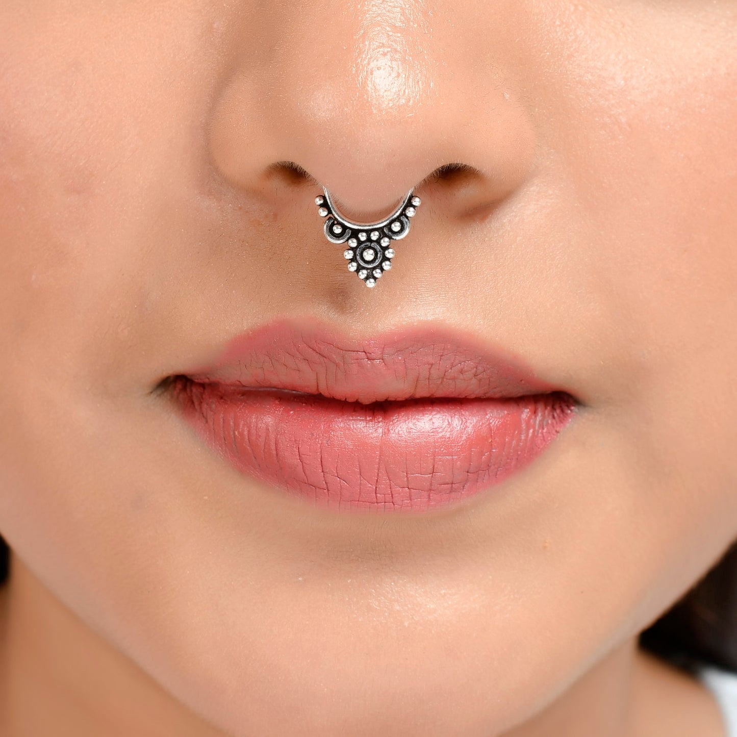 Sterling Silver 925 Septum Nose Ring For Non Pierced nose