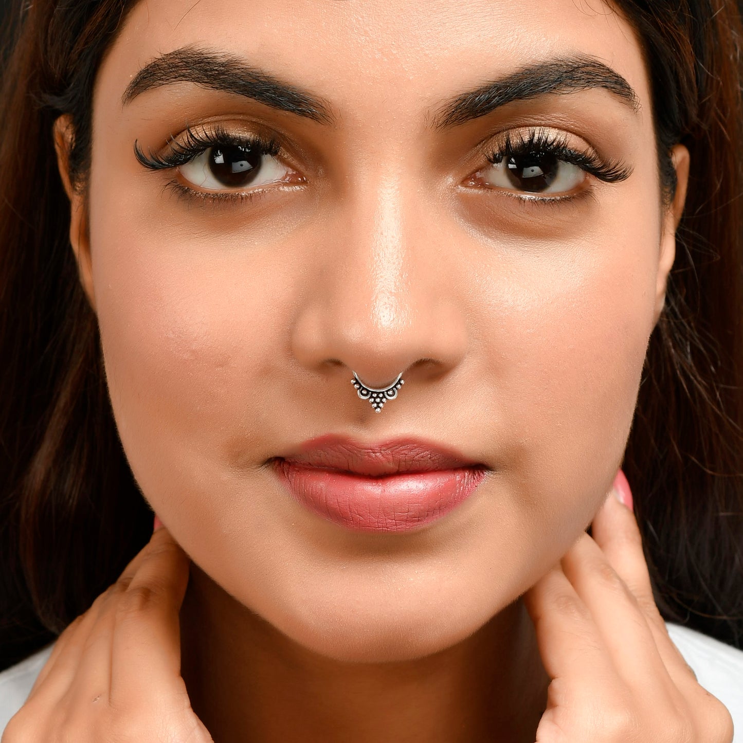 Sterling Silver 925 Septum Nose Ring For Non Pierced nose