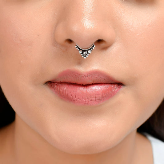 silver septum ring