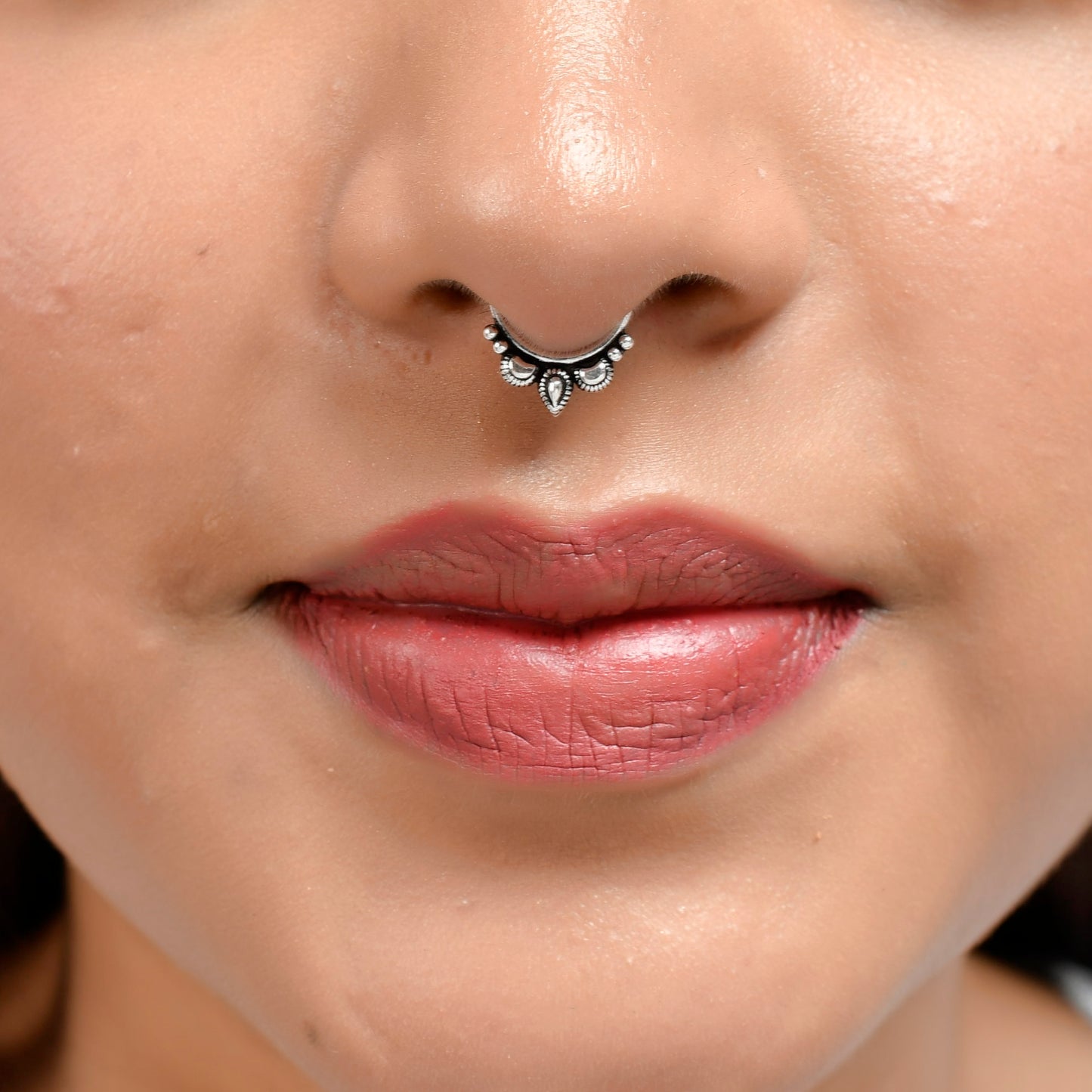 Sterling Silver 925 Septum Nose Ring For Non Pierced nose
