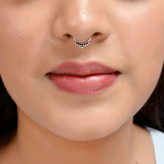 silver septum nose ring