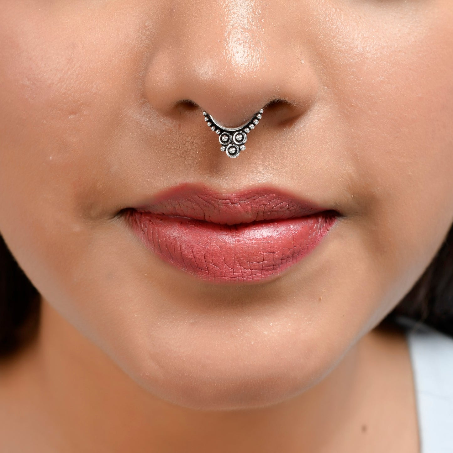 Sterling Silver 925 Septum Nose Ring For Non Pierced nose