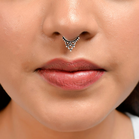 clip on septum silver