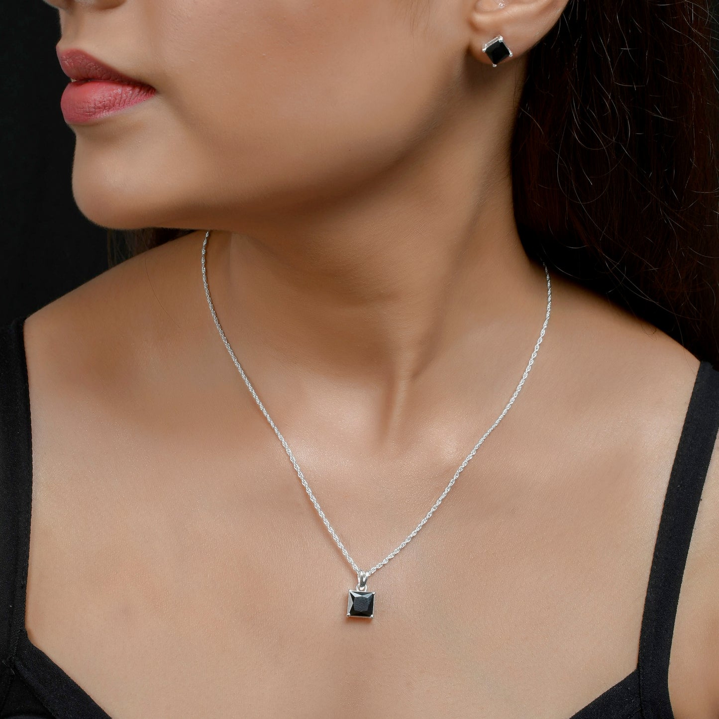 silver neck set for women