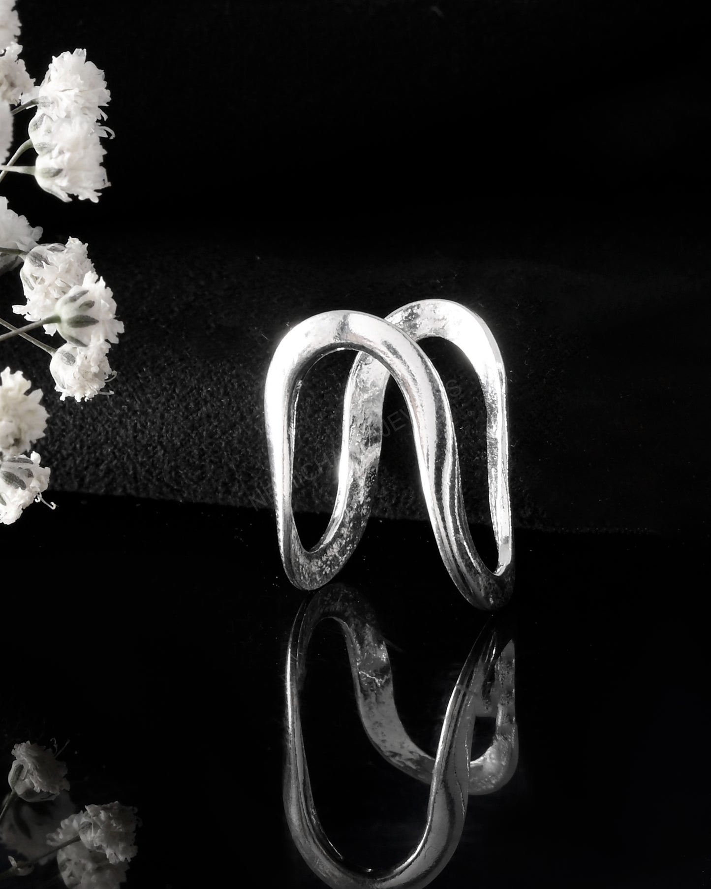 silver chunky ring