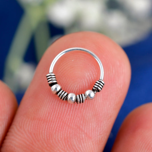 silver nose ring