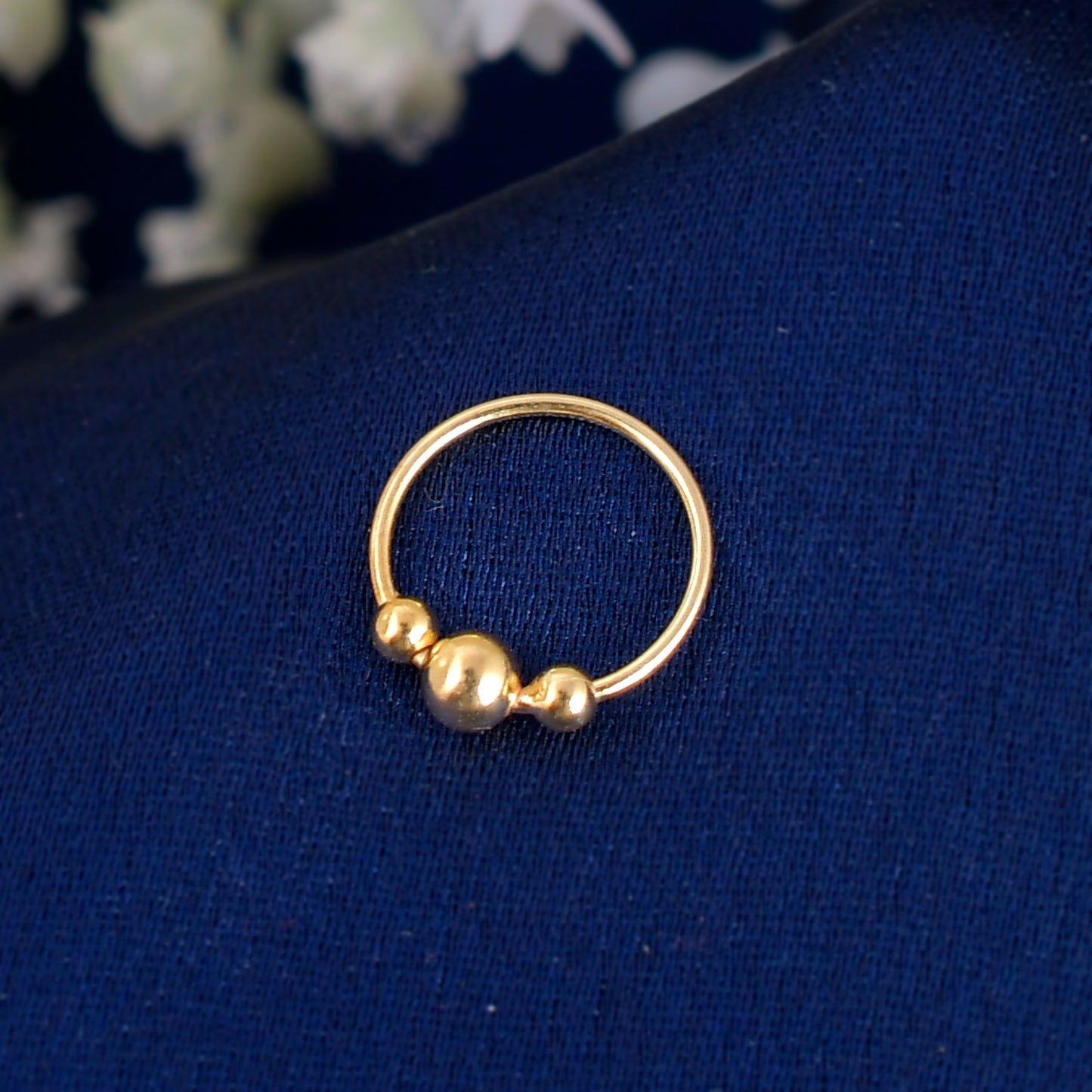 silver glod plated nose ring