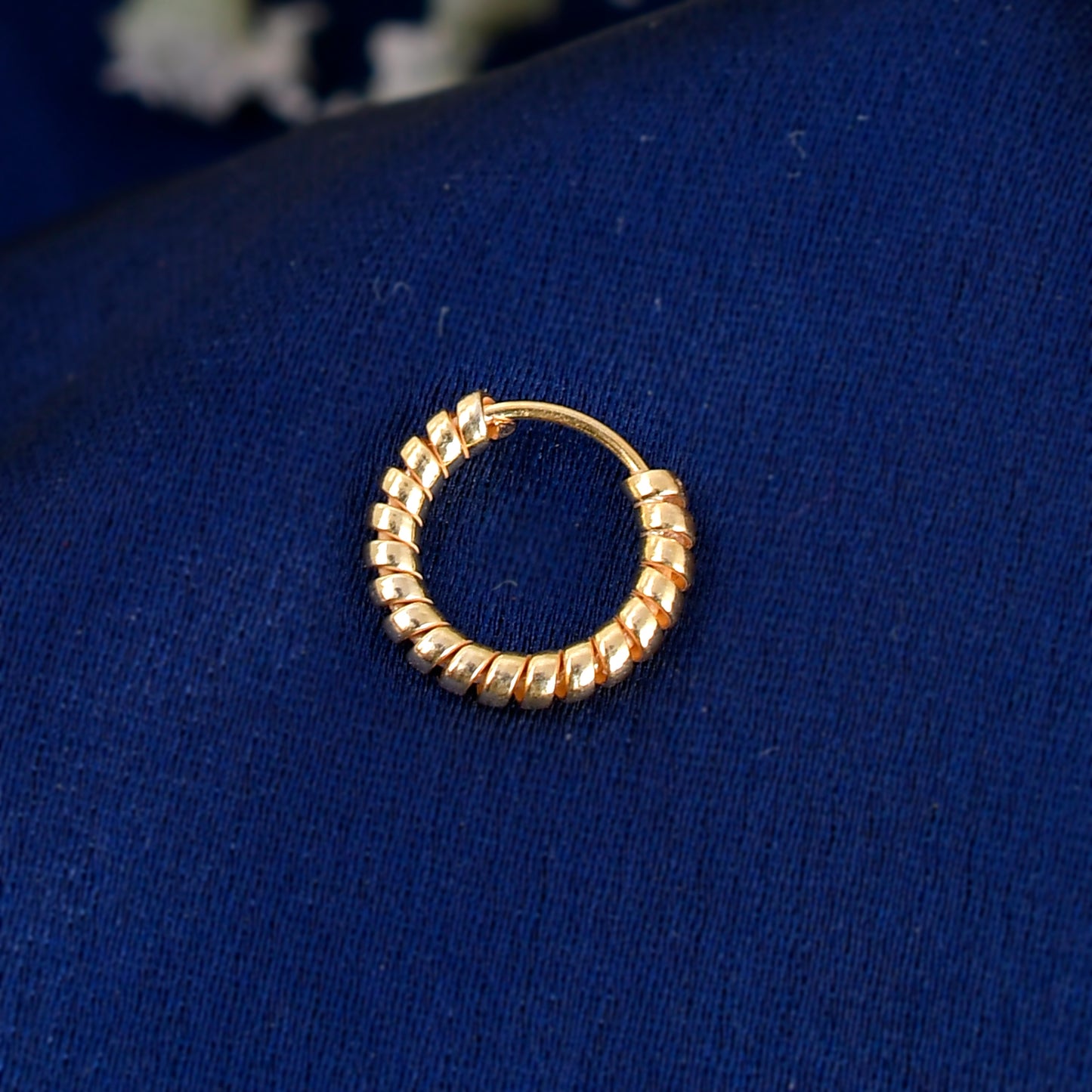 Sterling Silver 925 Gold Plated Nose Ring - 10mm