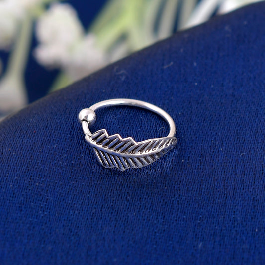 hoop helix silver earring