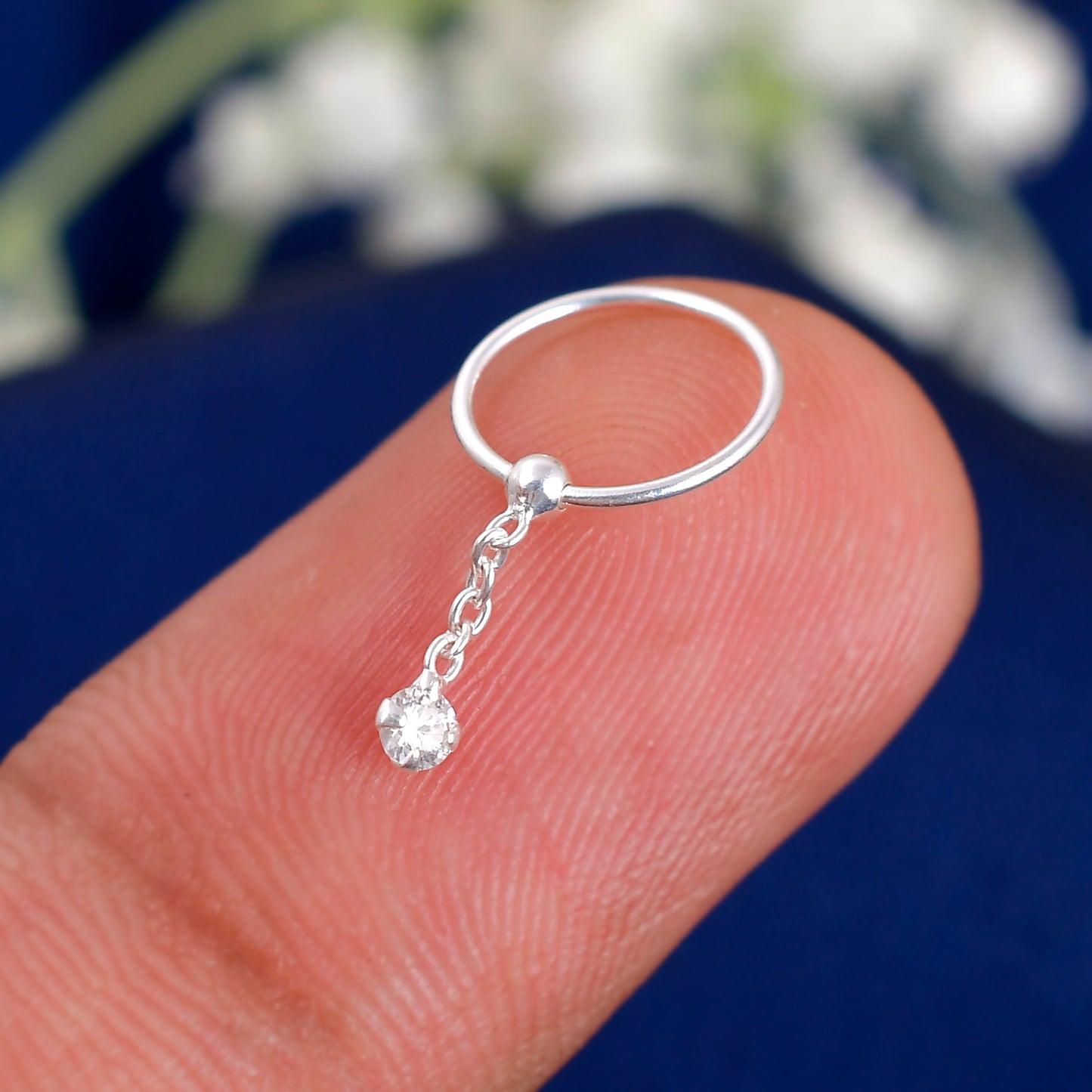 silver hanging helix
