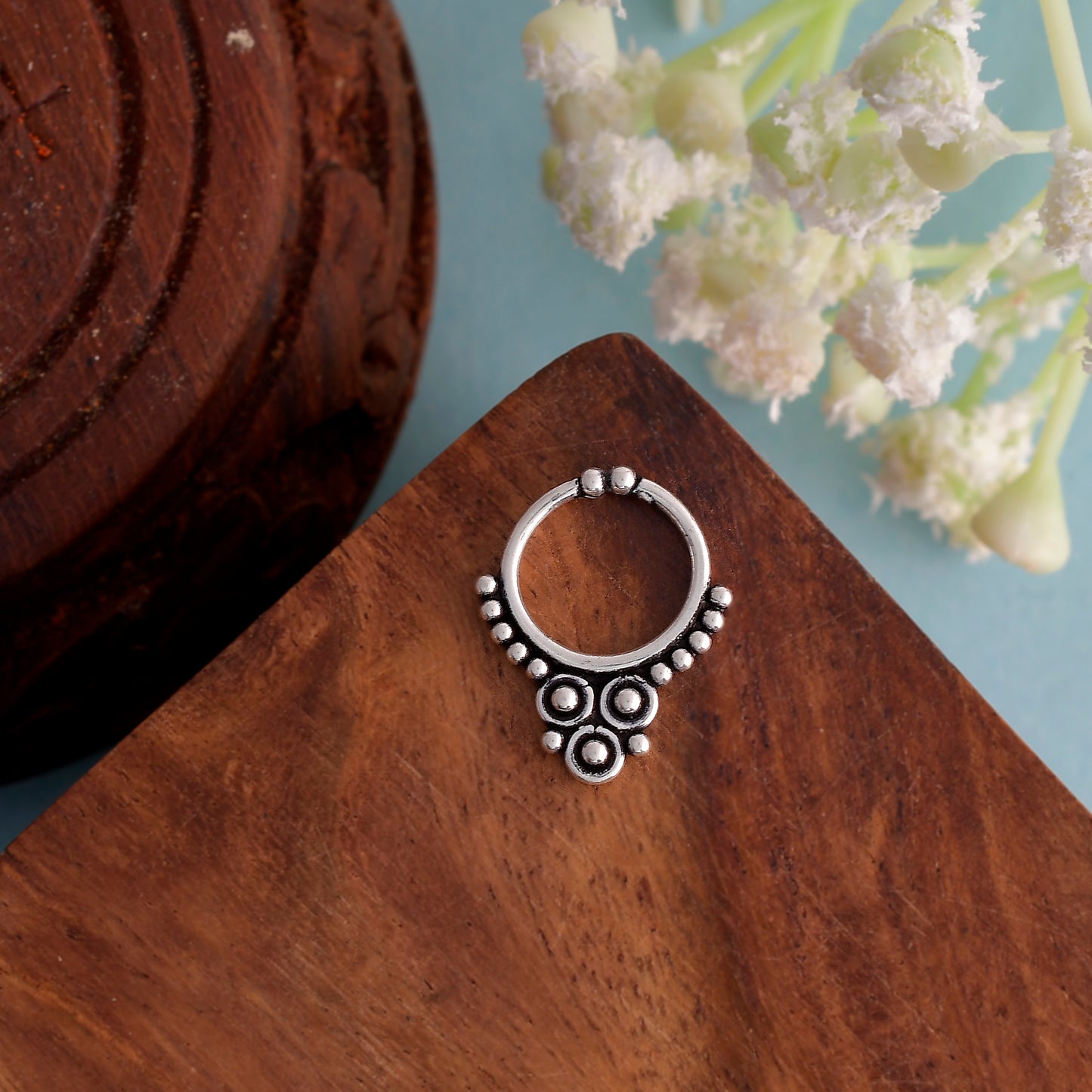 Sterling Silver 925 Septum Nose Ring For Non Pierced nose
