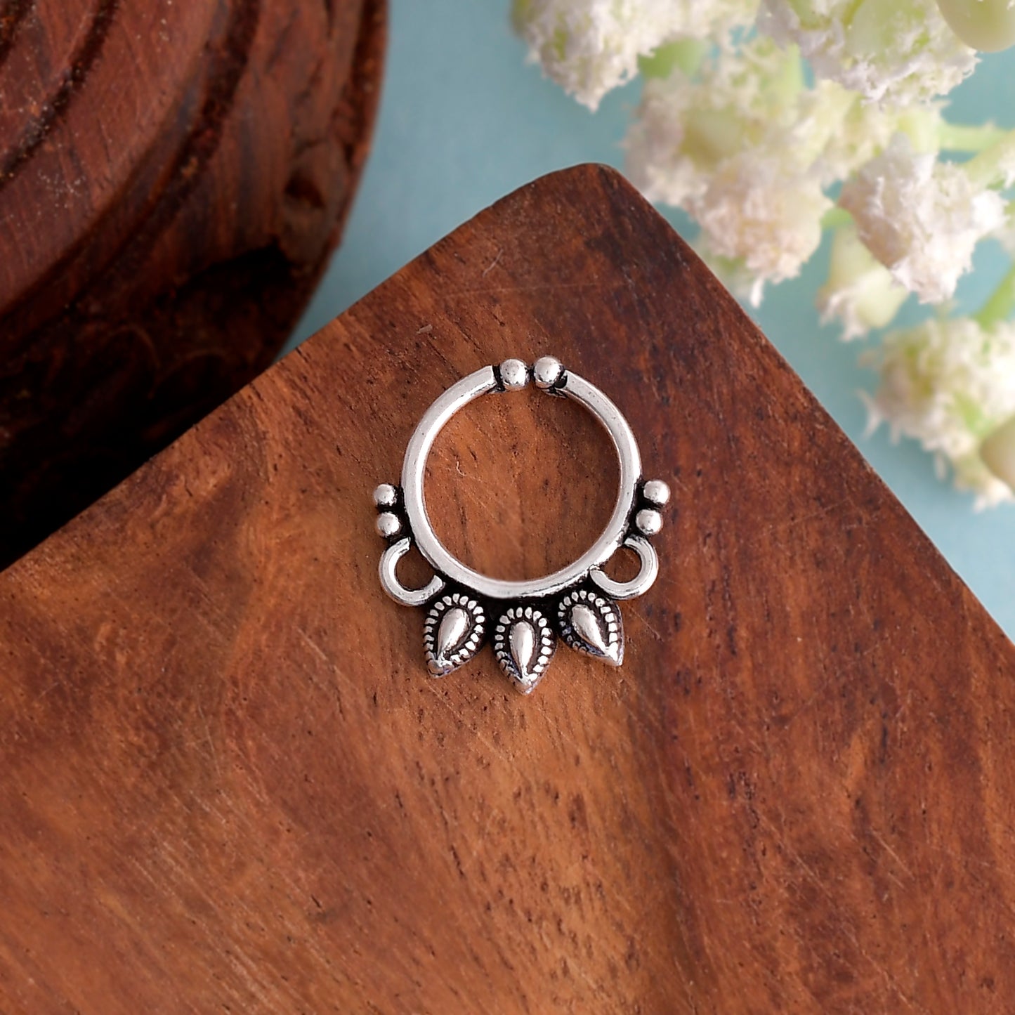 silver septum nose ring