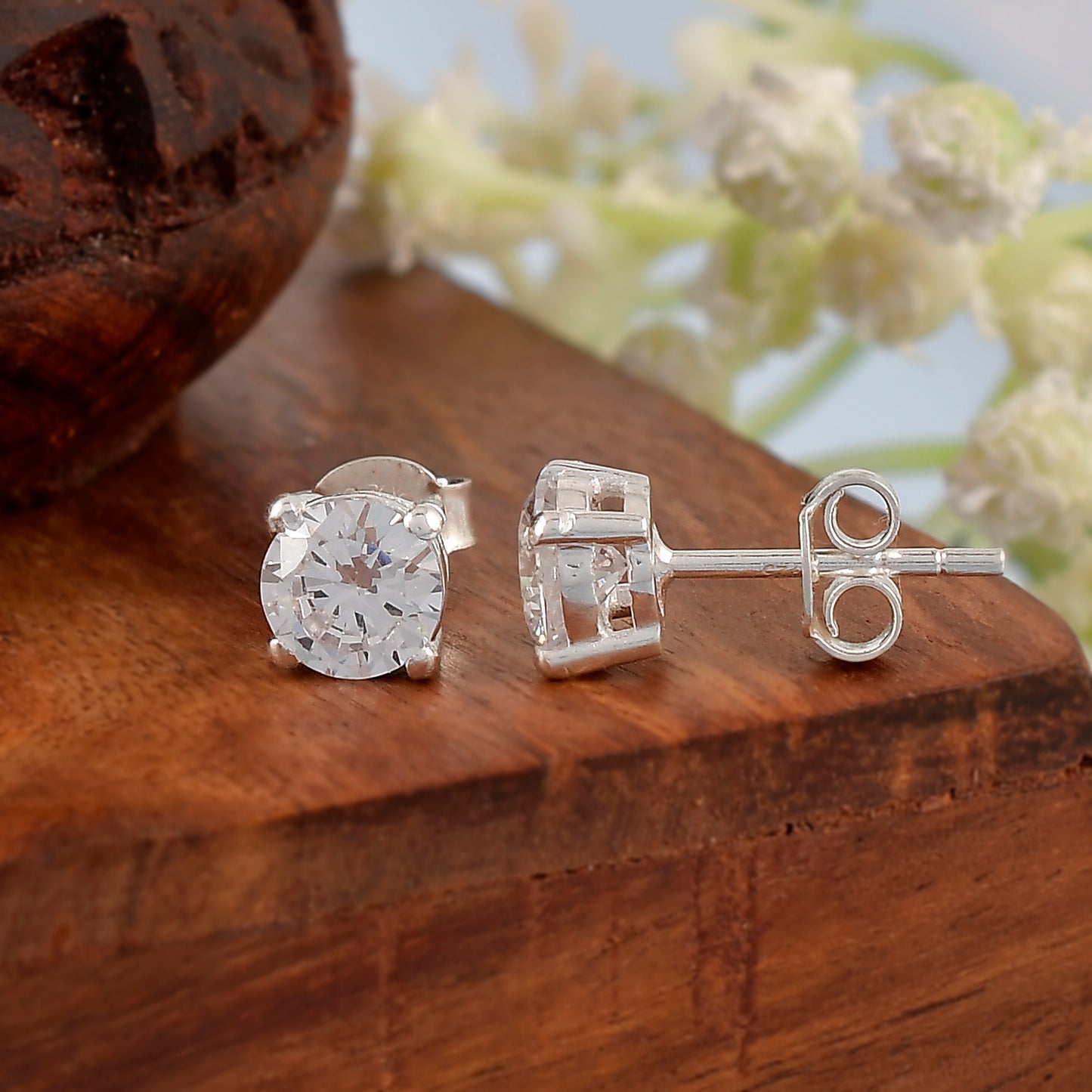 men's silver earrings