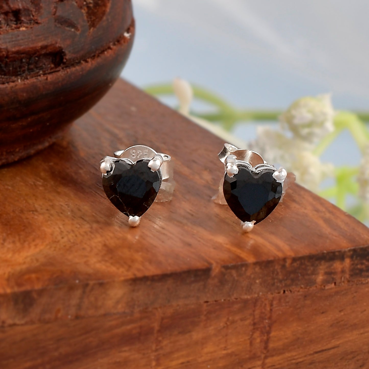 Heart Shape Solitaire Earring