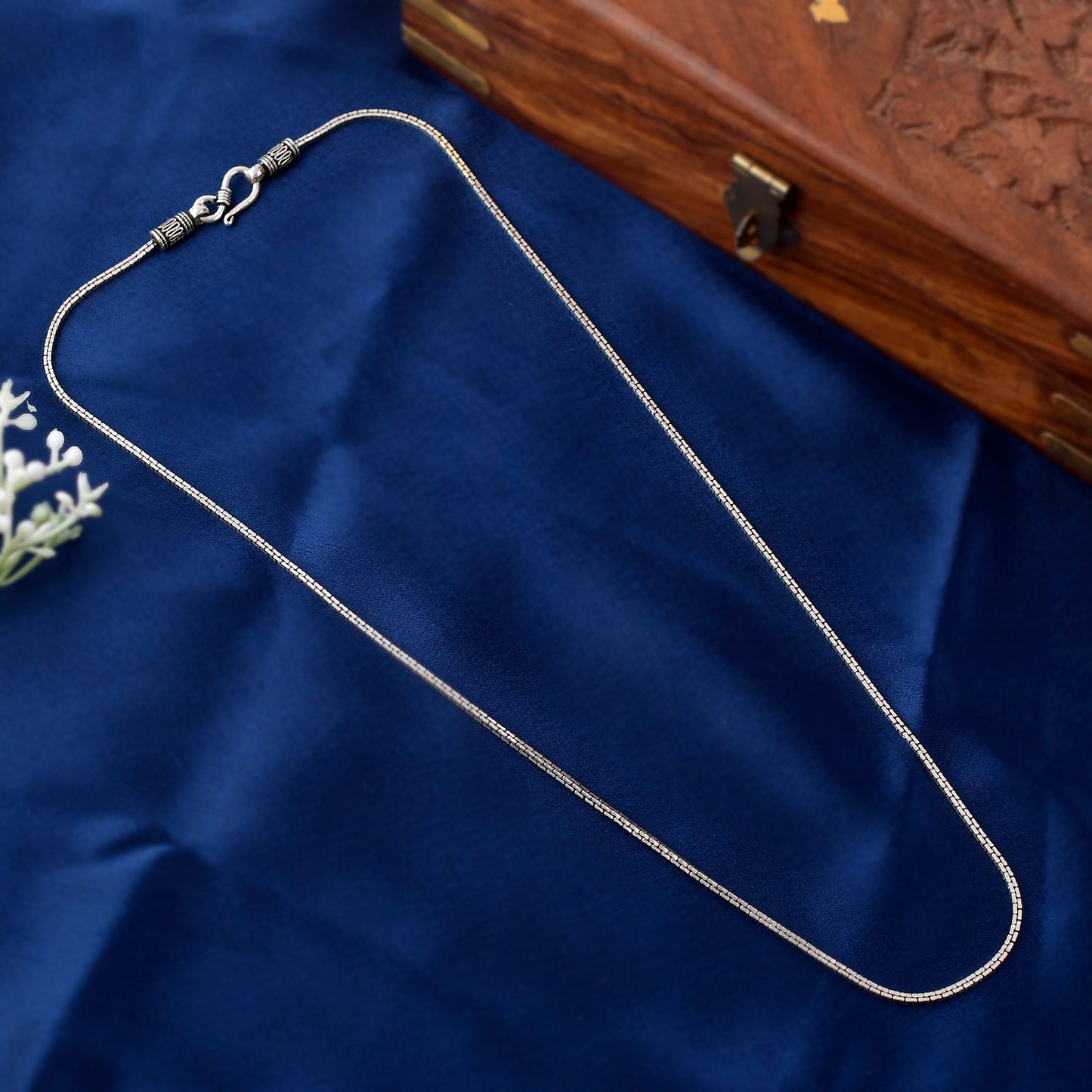 Silver chain necklace for him