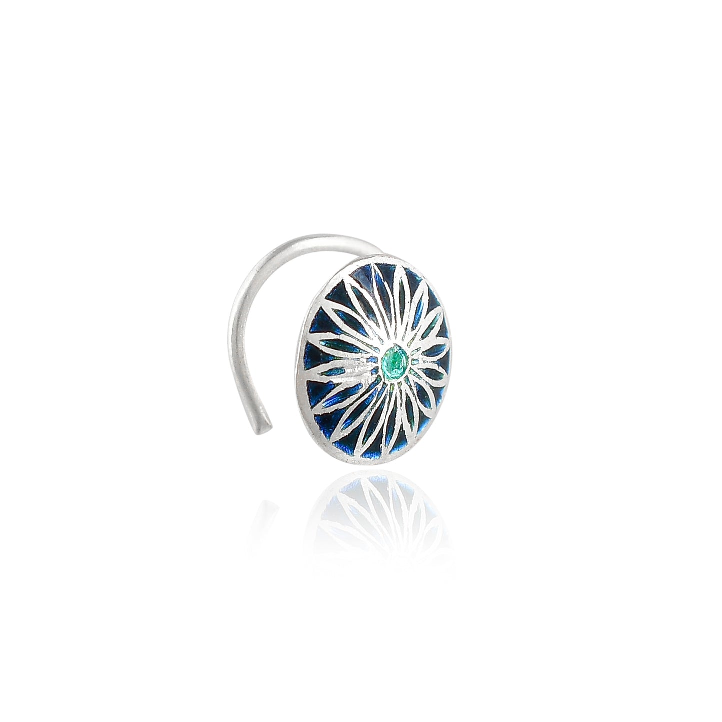 Enamel silver nose pin